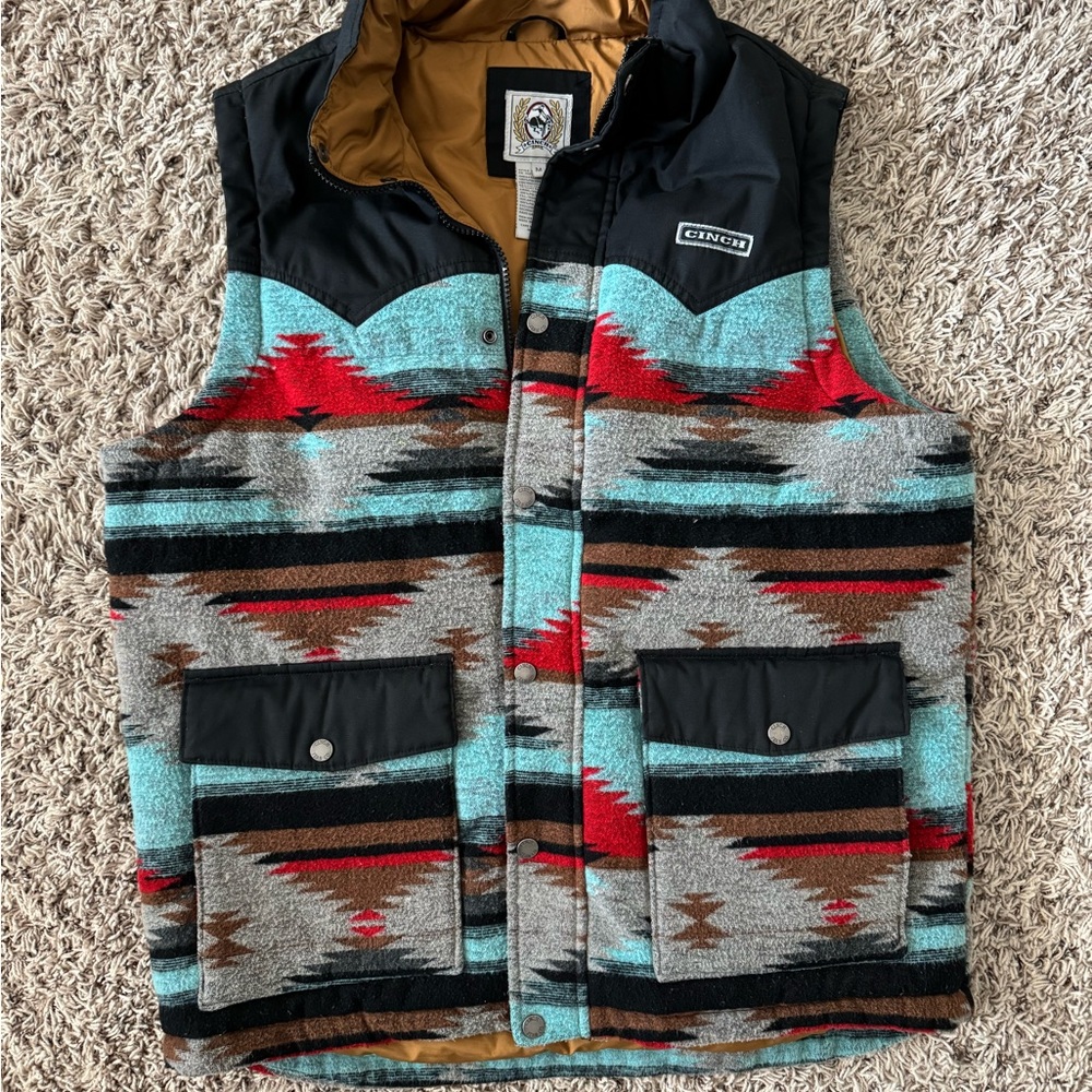 Cinch Multicolor Patterned Vest - image 1